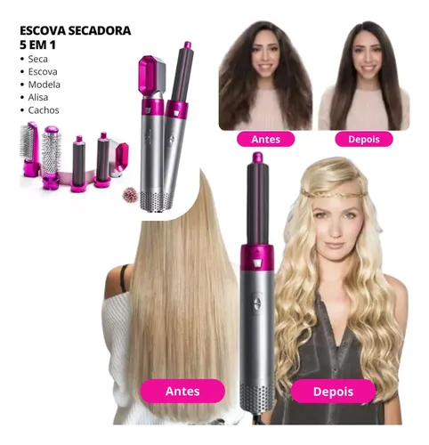 Inspirações de penteados feitos com escova secadora 5 em 1